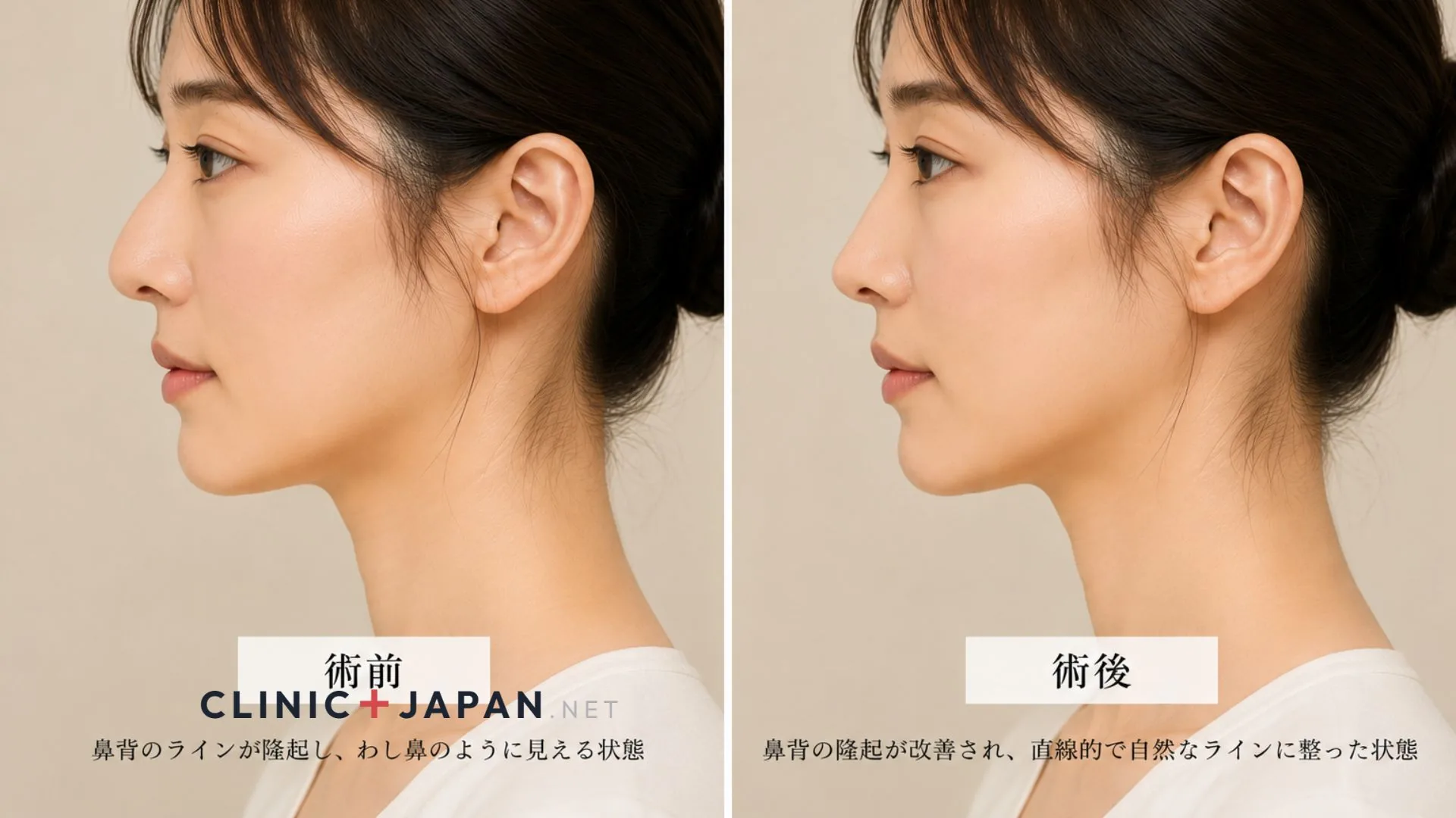 鷲鼻（dorsal hump）